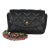 Black Quilted Lambskin Ribbon Chain Small Cocovado Flap Bag For Sale