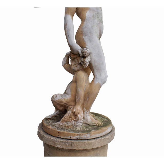 Antique Terracotta Greco-Roman Style Garden Statue For Sale - Image 4 of 7