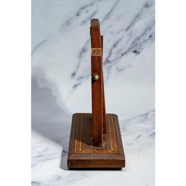 Wood Decorative Aesthetic Movement Inlaid Antique Wood Tabletop Picture Photo Frame For Sale - Image 7 of 11