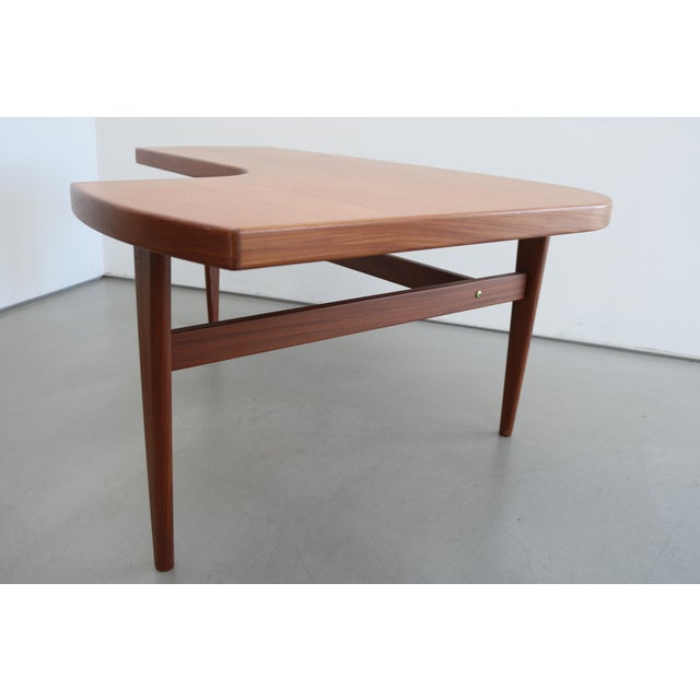 Wood Large Boomerang Coffee Table in Teak, Denmark, 1960s For Sale - Image 7 of 12