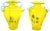 Mid-Century Murano Style Lemon-Yellow Italian Art Glass Vases With Handles - Set of 2 For Sale - Image 10 of 10