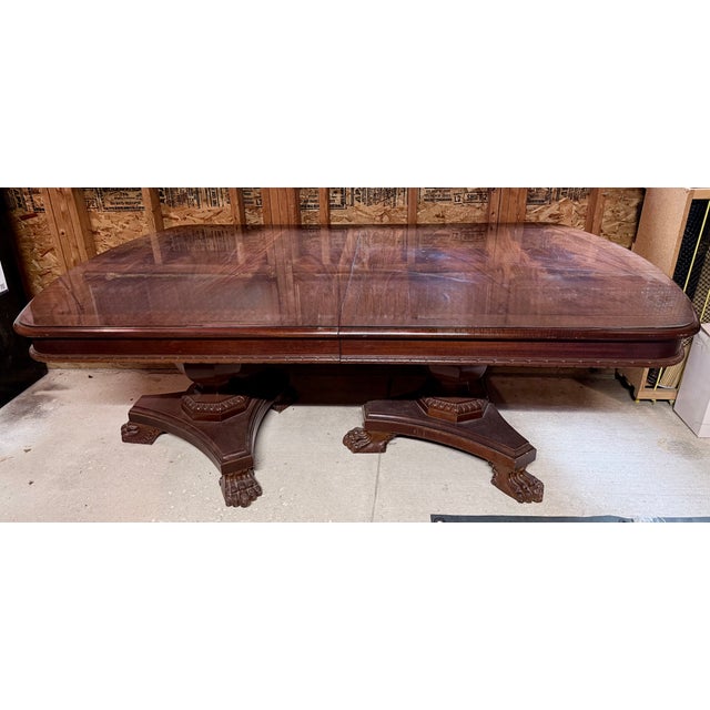 1990s American Chippendale Style Dining Table and Chairs For Sale In Chicago - Image 6 of 6