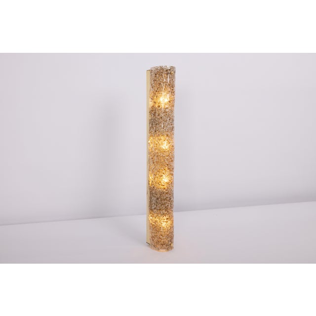 Dark Toned Murano Glass Wall Sconce attributed to Hillebrand, Germany, 1970s For Sale - Image 8 of 12