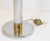Postmodern Vintage 1970s Mid-Century Italian Bicolor Chrome and Brass Tall Floor Lamp For Sale - Image 3 of 12
