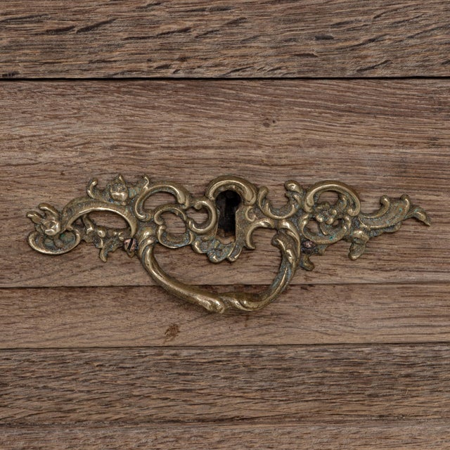 1880s French Provincial Oak Vitrine With Wire Mesh Doors For Sale - Image 12 of 18