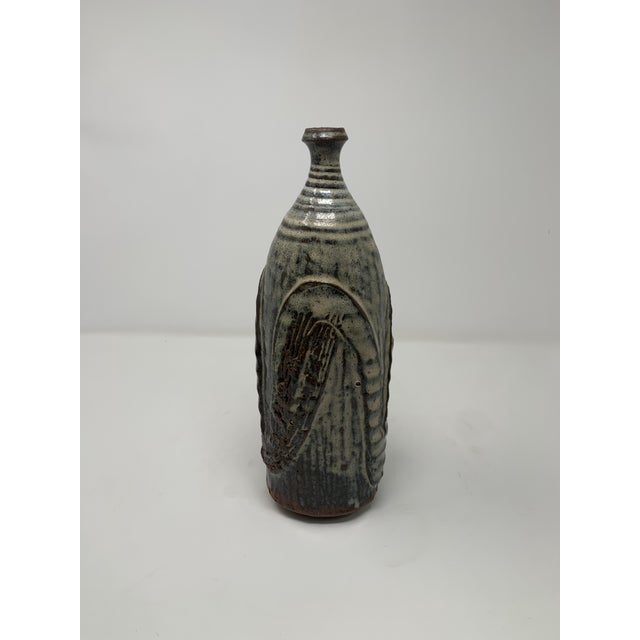 Mid 20th Century Textured Ceramic Vase For Sale - Image 10 of 10