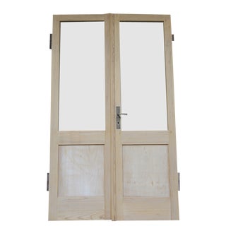 Antique Double Door in Pine, 1890s For Sale