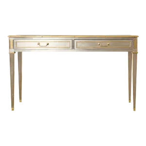 John Vesey Style Steel Bronze Neoclassical Console Desk