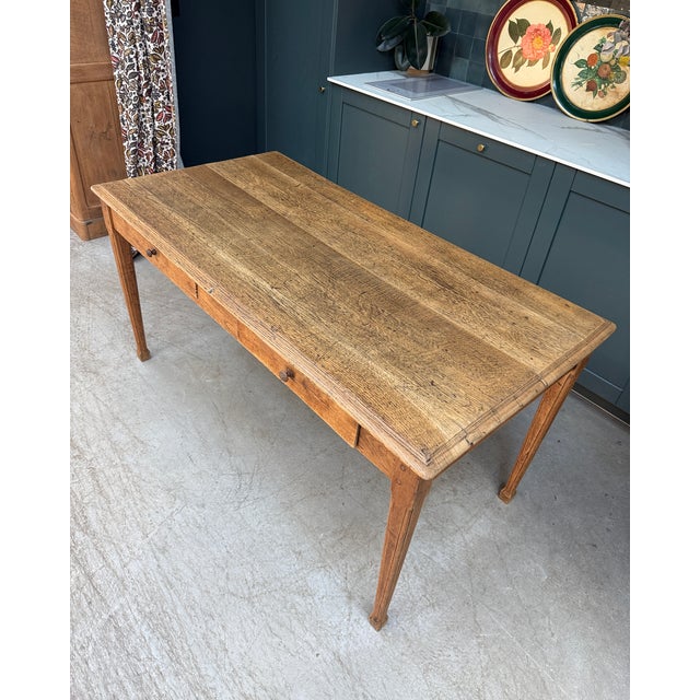 Vintage Farmhouse Table in Oak, 1940s For Sale - Image 11 of 14