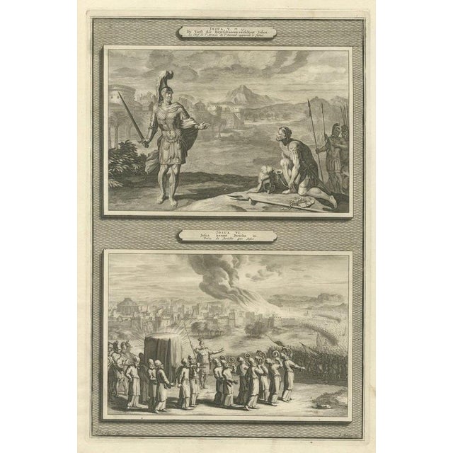 Pieter Mortier, Joshua Meets the Angel and the Fall of Jericho, 1700, Engraving For Sale - Image 12 of 12