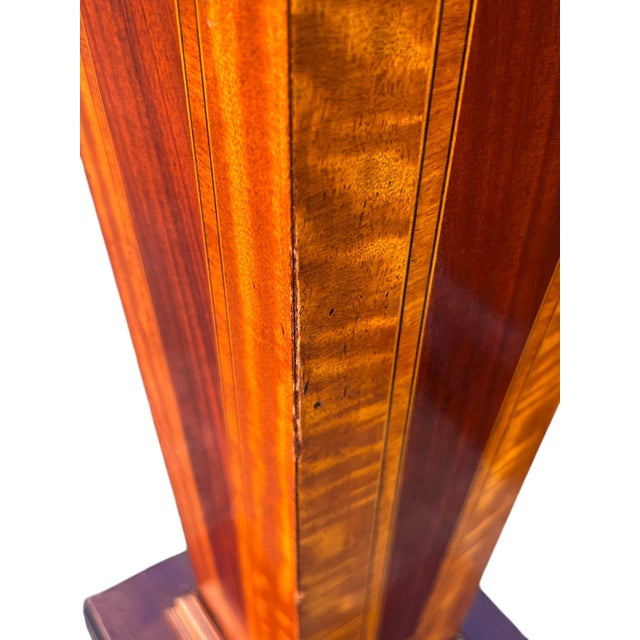 Late 20th Century Pair Mahogany Inlaid Pedestals For Sale - Image 9 of 15
