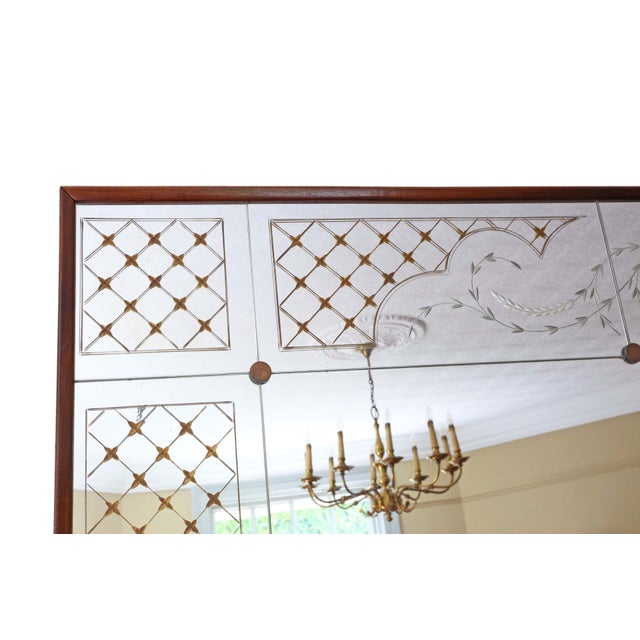 Antique Vintage Italian Mahogany Château Overmantle or Wall Mirror, c.1950 – Fine Quality Full of authentic charm and...