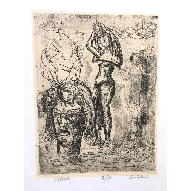 Valeria - Etching by Luigi Bartolini - 1948 1948 For Sale
