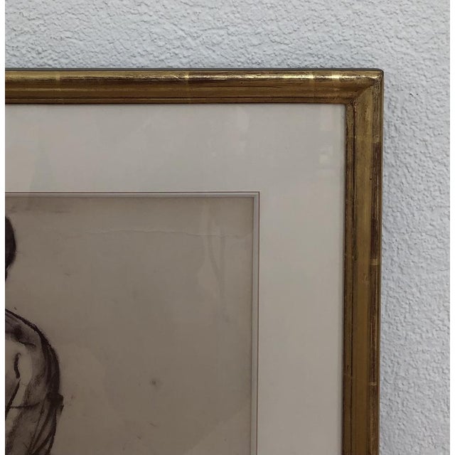 Henri Fehr, La Moue, Pencil on Paper, Framed For Sale - Image 6 of 9