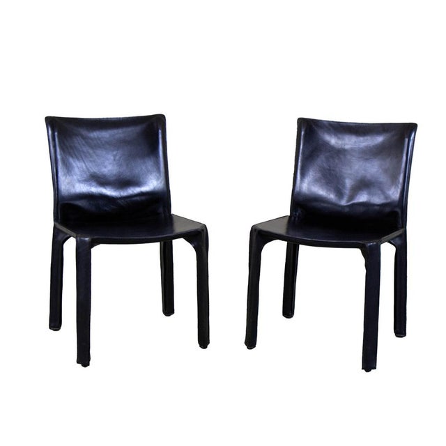 CAB 412 Chairs by Mario Bellini for Cassina, 1980s, Set of 2 For Sale - Image 11 of 11