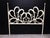 Offered is a shabby chic white laser cut iron headboard. Perfect for a flirty provincial inspired bedroom!