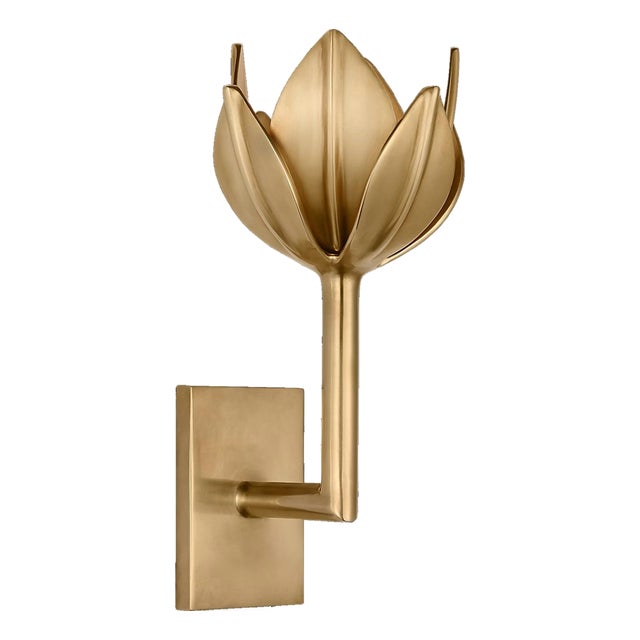 Julie Neill for Visual Comfort Signature Alberto Small Sconce in Antique-Burnished Brass For Sale