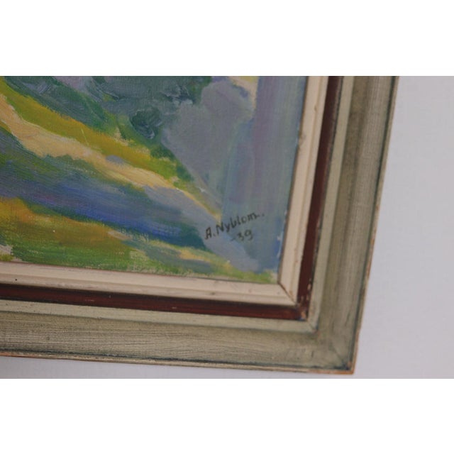 A. Nyblom, Summer Landscape, 1939, Oil on Canvas, Framed For Sale - Image 6 of 13