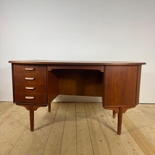 Mid-Century Teak Writing Desk by H.P. Hansen For Sale - Image 6 of 13