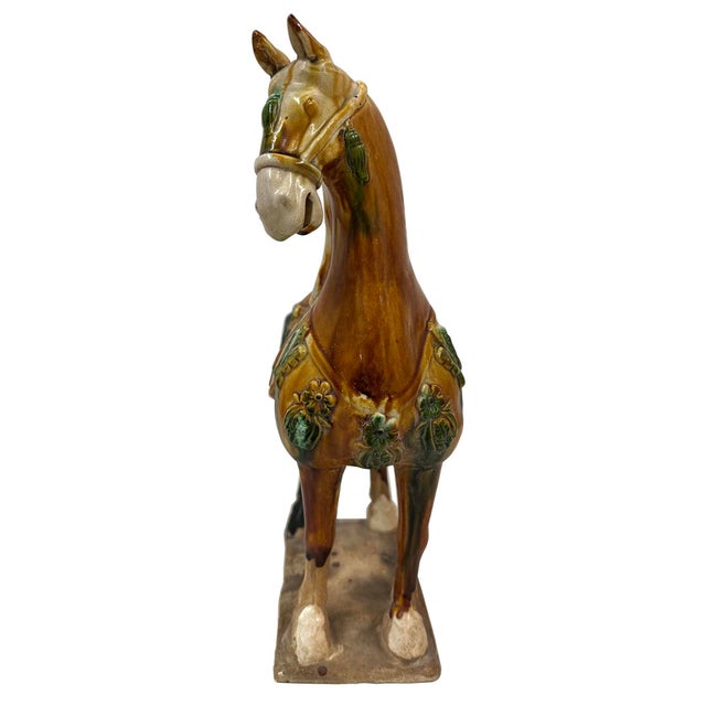 1950s 20th Century Chinese Ceramic Tang SanCai (Tri Color)Horse For Sale - Image 5 of 12
