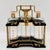 Mid 20th Century Mid-Century Modern Black and Gold Tantalus Decanter Set, Liquor Caddy, Portable Bar For Sale - Image 11 of 18