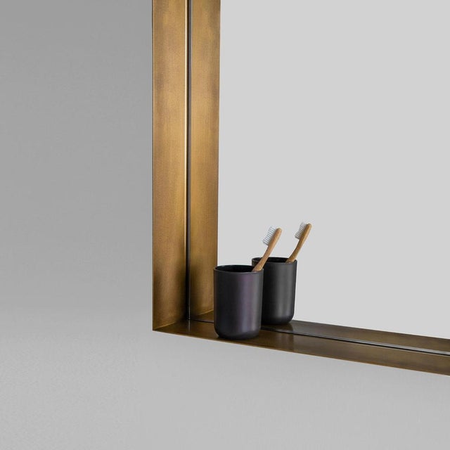 Reflexion Brass Mirror by Zincutec For Sale - Image 9 of 11