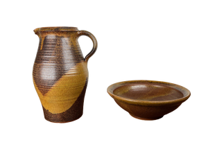 Mid-Century Modern German Studio Pottery Jug and Bowl from Trenck Keramik Kellinghusen, 1960s, Set of 2