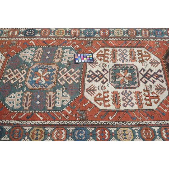 Textile Antique Kazak Rug 4' x 9'5'' For Sale - Image 7 of 9
