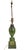 Metal Vintage French 20th C Designer Empire Style Green & Gold Swan Urn Lamp For Sale - Image 7 of 17