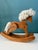 Late 20th Century Vintage Wood Toy Rocking Horse Yarn Mane For Sale - Image 5 of 9