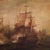 Auguste Mayer, Seascape Battle of Trafalgar, 1954, Oil on Canvas For Sale - Image 3 of 15