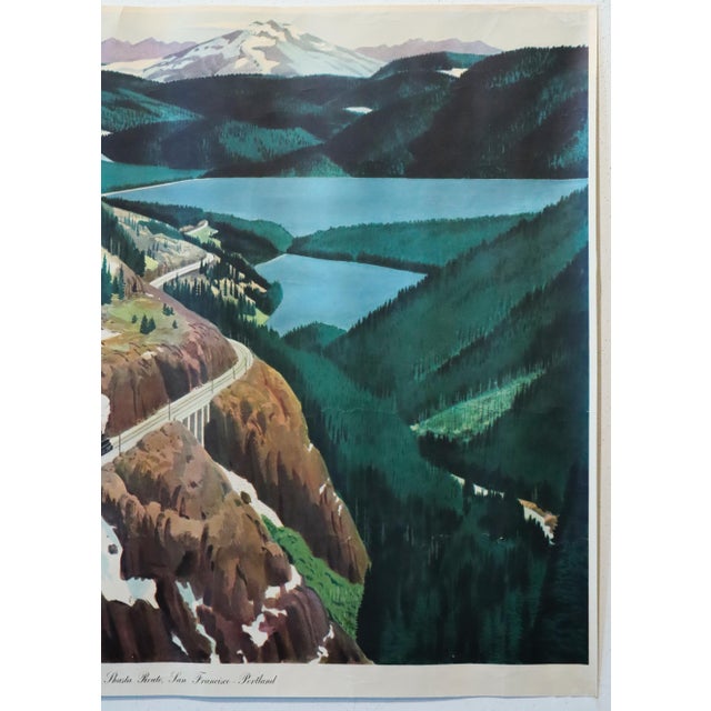 American 1950 American Transport Poster, 'Southern Pacific Lines (Shasta Route)', Fred Ludekens For Sale - Image 3 of 5