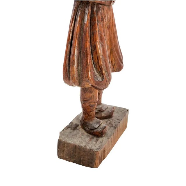 Black Forest Artist, Sculpture of the Pied Piper, 1880s, Oak For Sale - Image 15 of 18