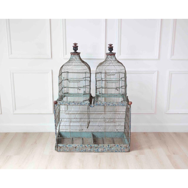 Made in France in the nineteenth century, this decorative birdcage is built as an architectural model and finished in...