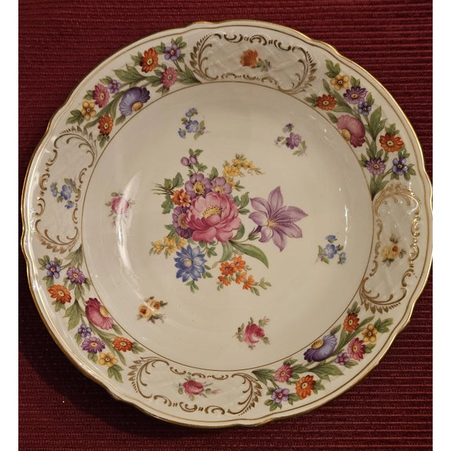 Mid 20th Century Vegatable Bowl by Schumann, Bavaria; China in the Dresden Pattern For Sale - Image 10 of 10