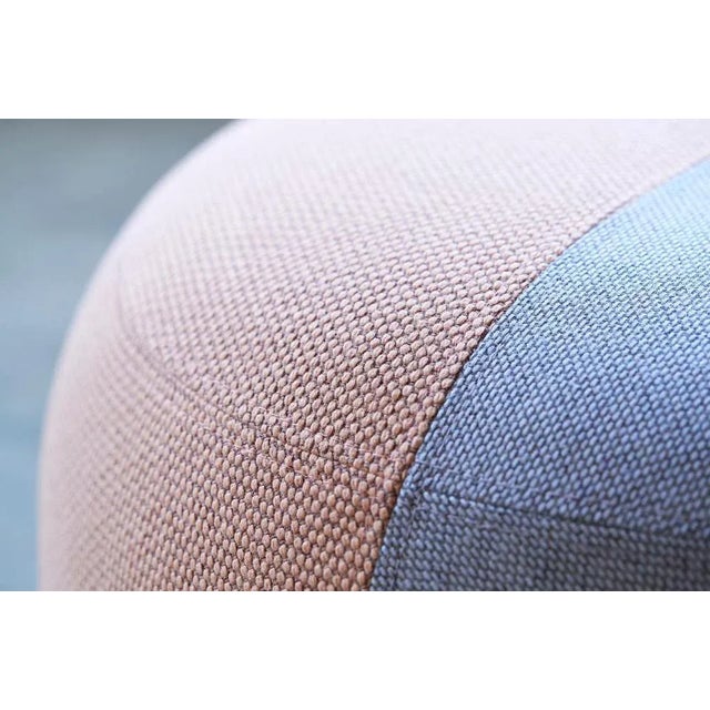 Contemporary Dainty Pouf in Burnt Orange Rusty Rose by Warm Nordic For Sale - Image 3 of 11