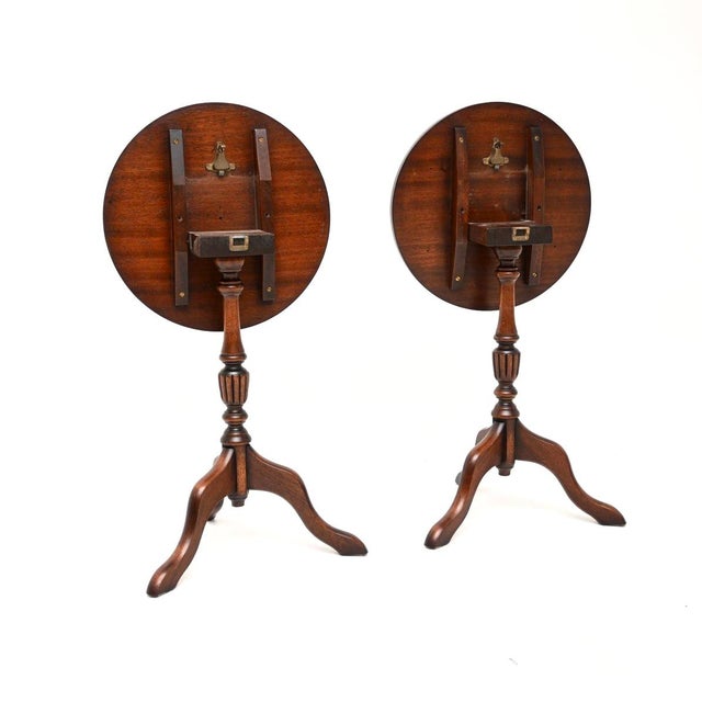 Antique Georgian Wine Tables, 1950, Set of 2 For Sale - Image 4 of 11