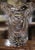 This elegant, hand blown crystal art vase was crafted in France, circa 1950. The large antique piece features a pulled...