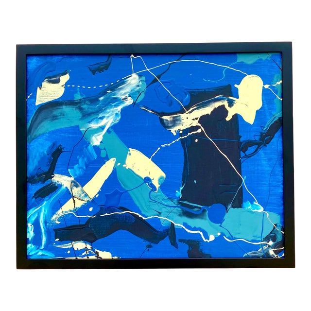 Contemporary Abstract Original Oil Painting Signed D. Batt For Sale