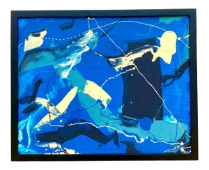 Contemporary Abstract Original Oil Painting Signed D. Batt