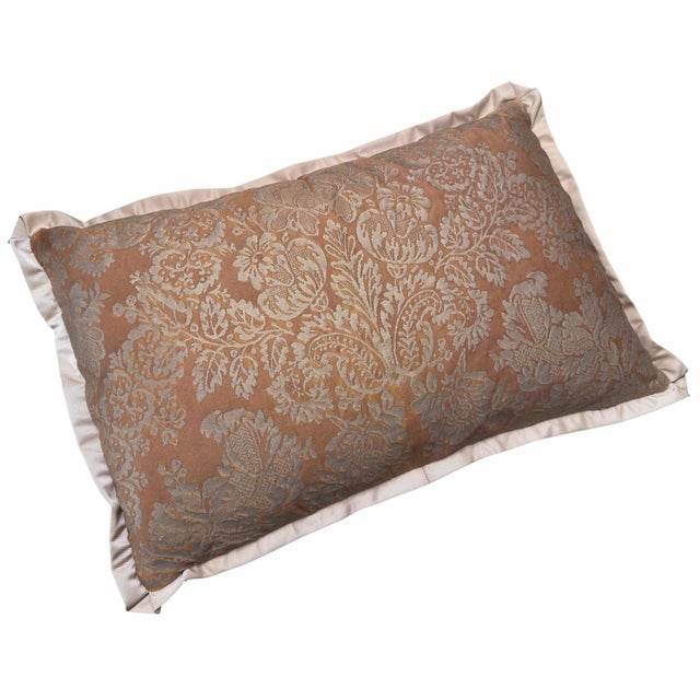 Italian Mariano Fortuny Hand Printed Down Filled Designer Pillow 1 of 6 Available For Sale - Image 3 of 4
