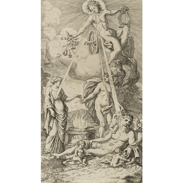 J. Meyer, Symbol of the Chest, Apollo on the Chariot, 17th-Century, Etching For Sale