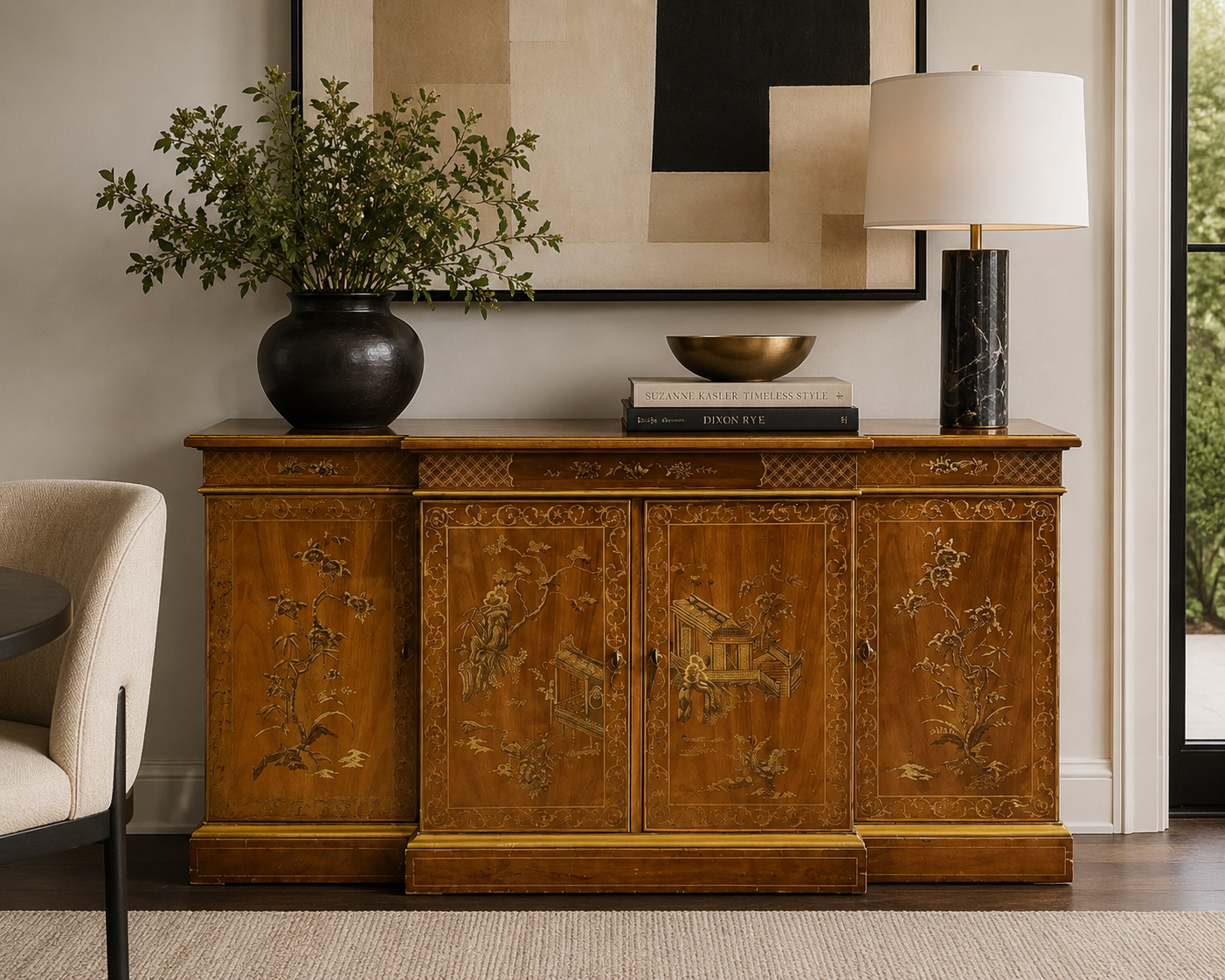 Rare 1970s Drexel Heritage Et Cetera Chinoiserie Credenza | Chairish