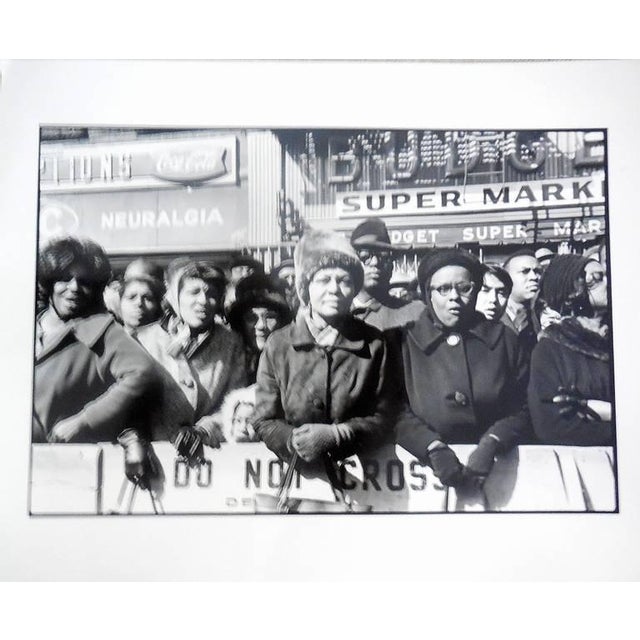 1960s Fred McDarrah, Malcolm X Funeral Signed Vintage Silver Gelatin print, 1965 For Sale - Image 5 of 5