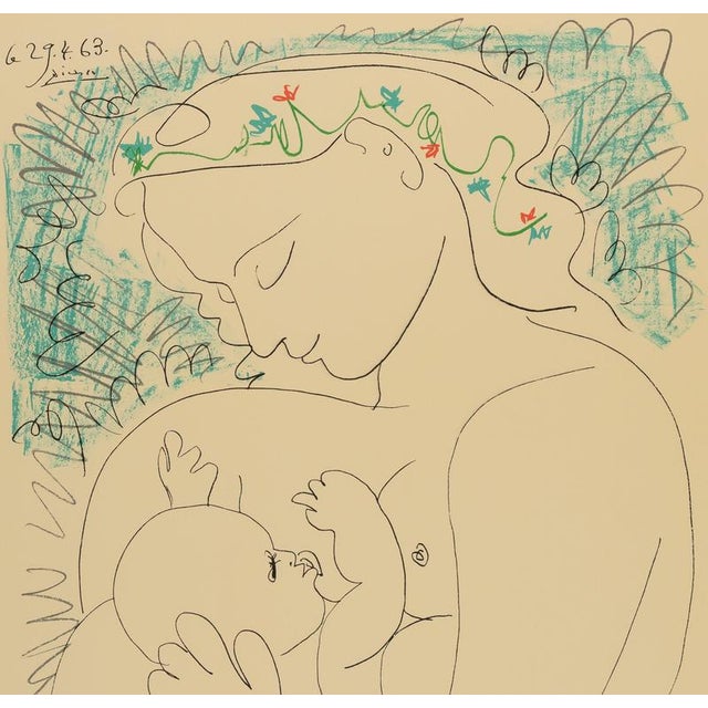 Modern Pablo Picasso, Maternity, Nude, Lithograph For Sale - Image 3 of 6