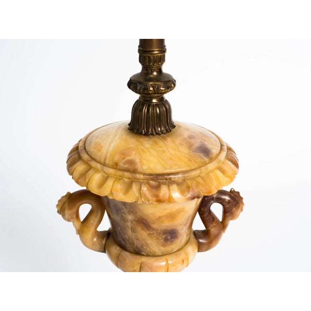Brown Marble Urn Lamp For Sale - Image 8 of 9