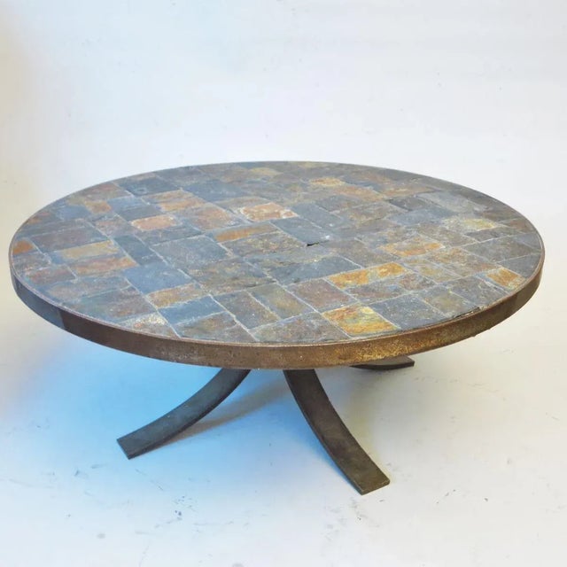 Black Brutalist Coffee Table, 1970s For Sale - Image 8 of 10