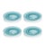 The Alabaster Glass Plate features bands of blues swirling together on smooth glass. They're perfect for serving small...