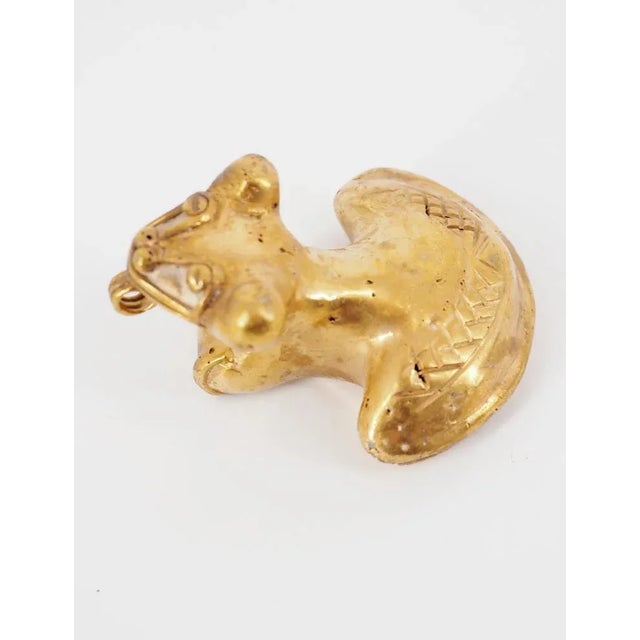 Colombia Taïrona civilization - Jaguar of Amazon Statuette carried out according to the lost wax technique Down gold says...