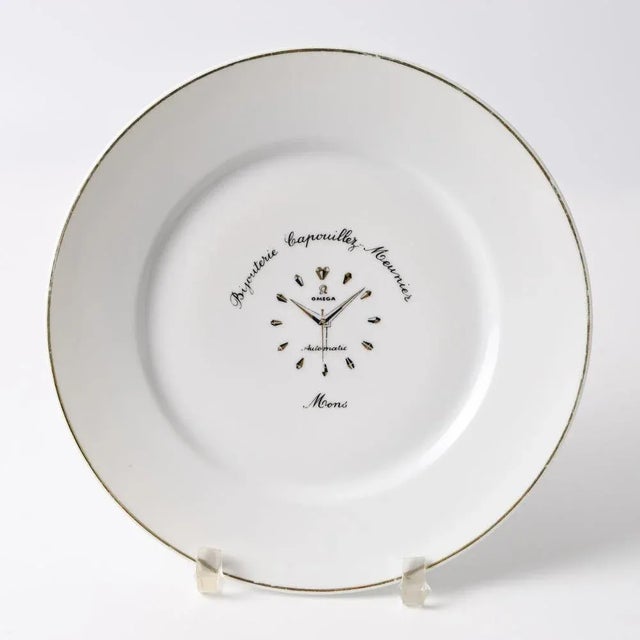 Vintage Omega Wristwatch Advert Ashtray from La Porcelaine De Baudour, 1960s For Sale - Image 6 of 6
